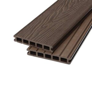 Premium oak composite decking boards adding elegance to your outdoor space.